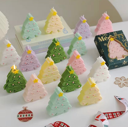 Winter Glow Kerstboomkaarsen | Set van 3 | Luxe Geurenmix | 20–25 uur brandtijd