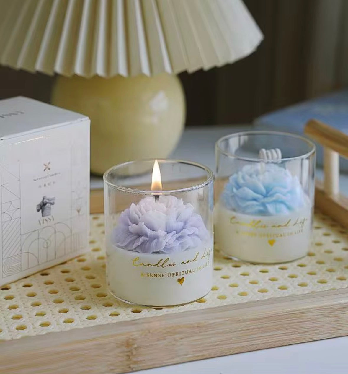 Lavender Geurkaars 25/30 Branduren