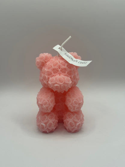 Roze Beertjes Kaars van Roosjes | Natuurlijke Sojawas | Sweet Persimmon & Coriander Geur