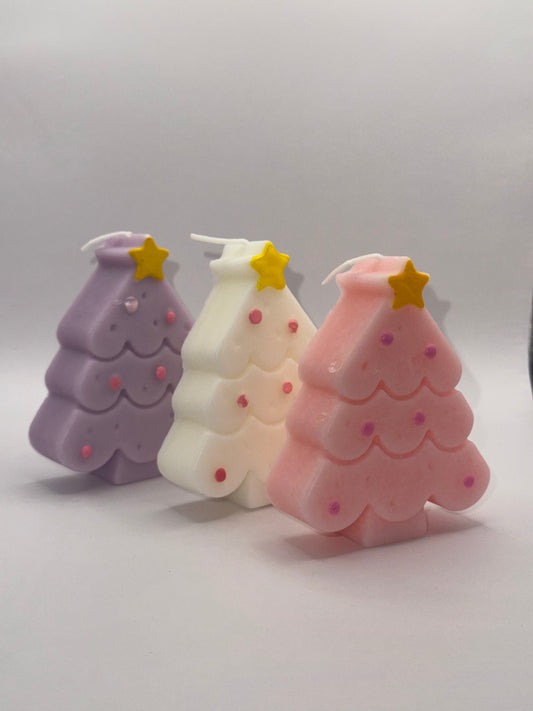 Winter Glow Kerstboomkaarsen | Set van 3 | Luxe Geurenmix | 20–25 uur brandtijd